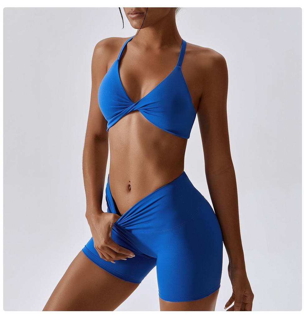 Candy Color Quick-Dry High-Waisted Nude Yoga Shorts - Hip-Lifting Running Fitness Leggings