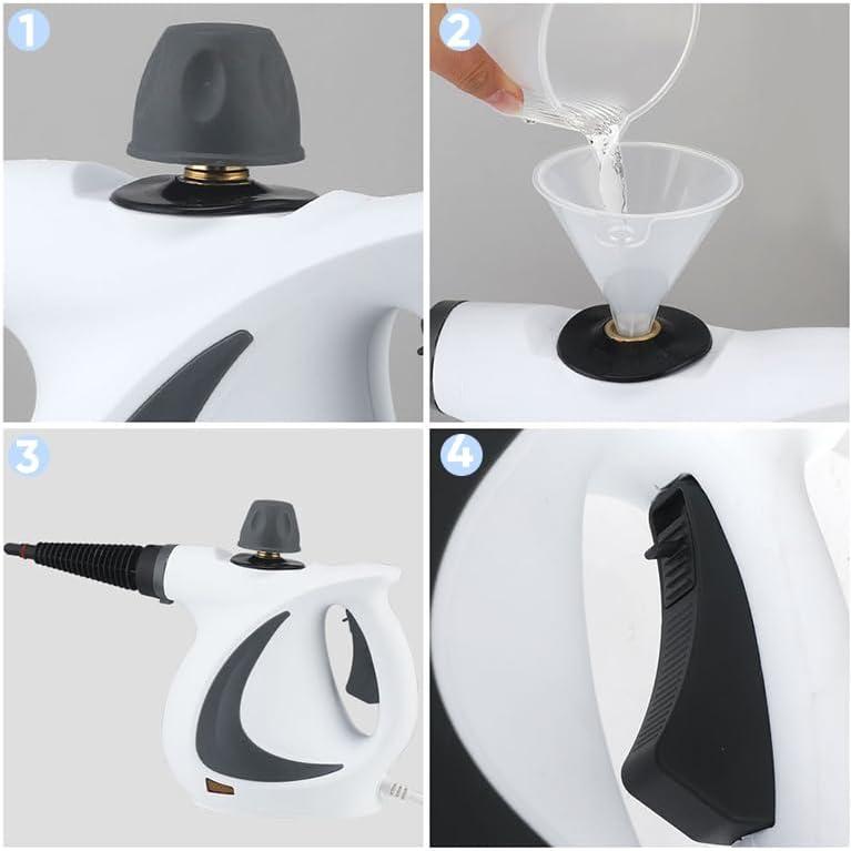 Multi-Surface Natural Steam Cleaner 1050W Power Washer for Home Use Cleaning Floor, Grout and Car Washer