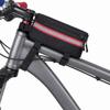 Hook and Loop Straps Bicycle Phone Bag 600D Nylon , TPU Bike Frame Phone Holder  Road Bike Riding