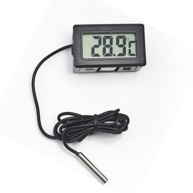 LCD Display Digital Thermometer Mini for Freezer Temperature -50~110 Degree Probe Fridge Thermometer 1m Line Length TL8009