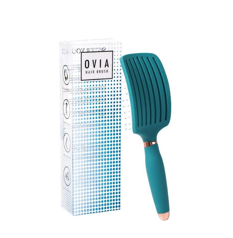 SISTER YOUNG - OVIA GREEN NV - Curved Ventilated Detangling Hair Brush, Green