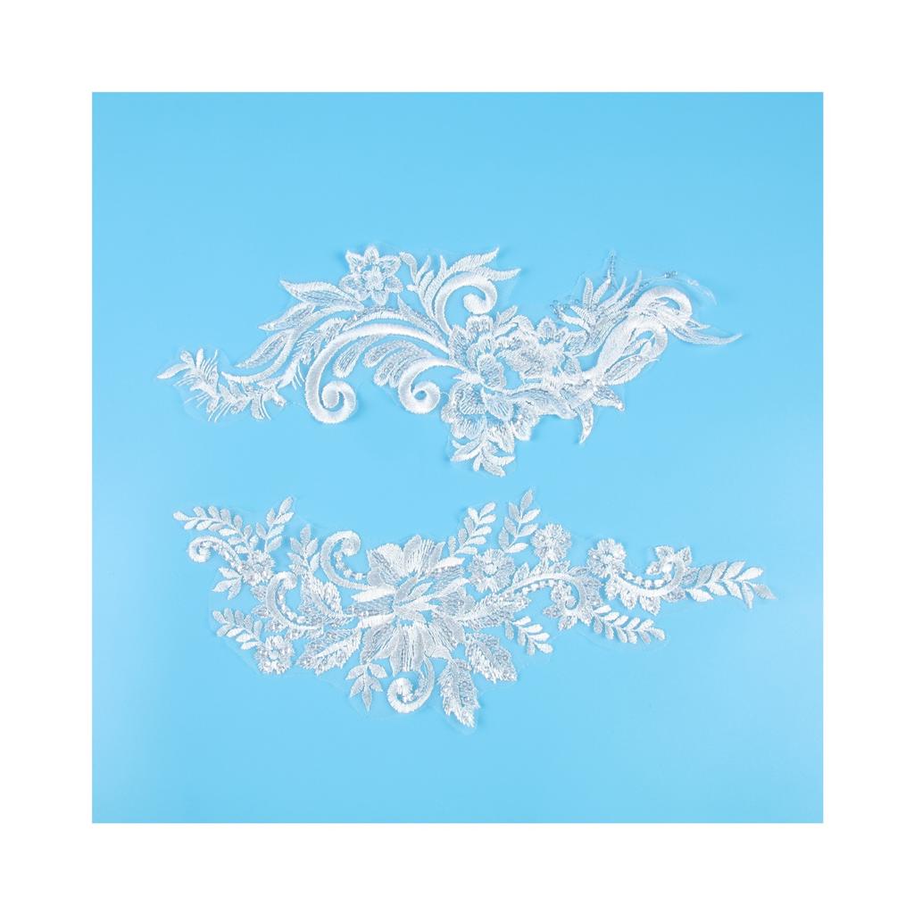 White Car Bone Pair Flower Wedding Dress Evening Dress Children'S Princess Dress Patch Pair Flower Bride Headdress Jewelry Headband Accessories