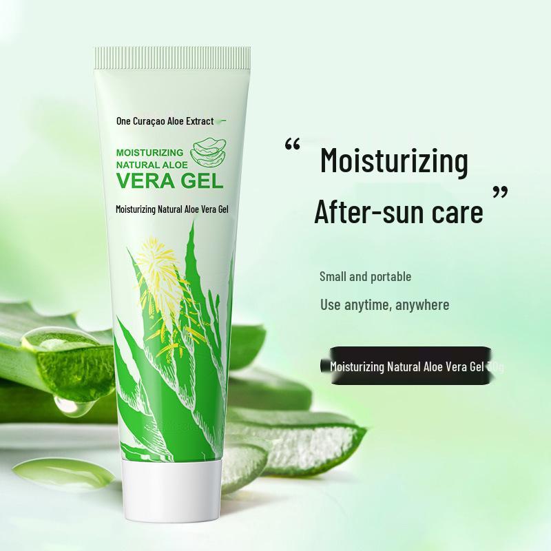 Natural Aloe Vera Gel for Hydrating, Moisturizing, Non-Sticky, Clear, Plump, After-Sun Skin Repair, Tender Skin Care.