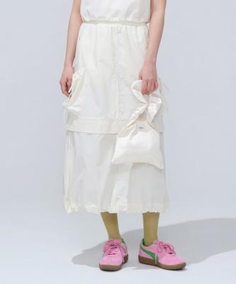 Covernat Woman Balloon Cargo Skirt Ivory