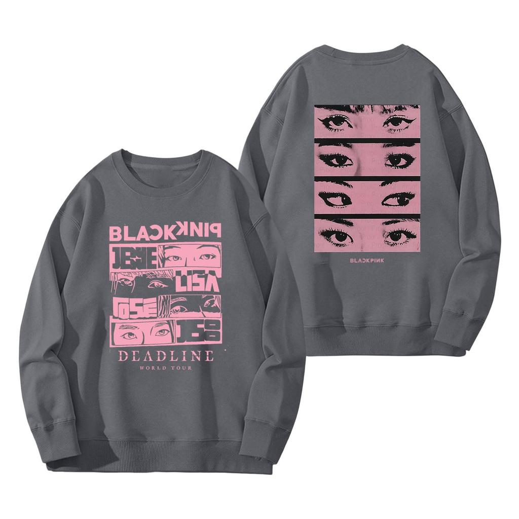 Dámská módní a ležérní mikina s dlouhým rukávem, kulatým výstřihem a potiskem