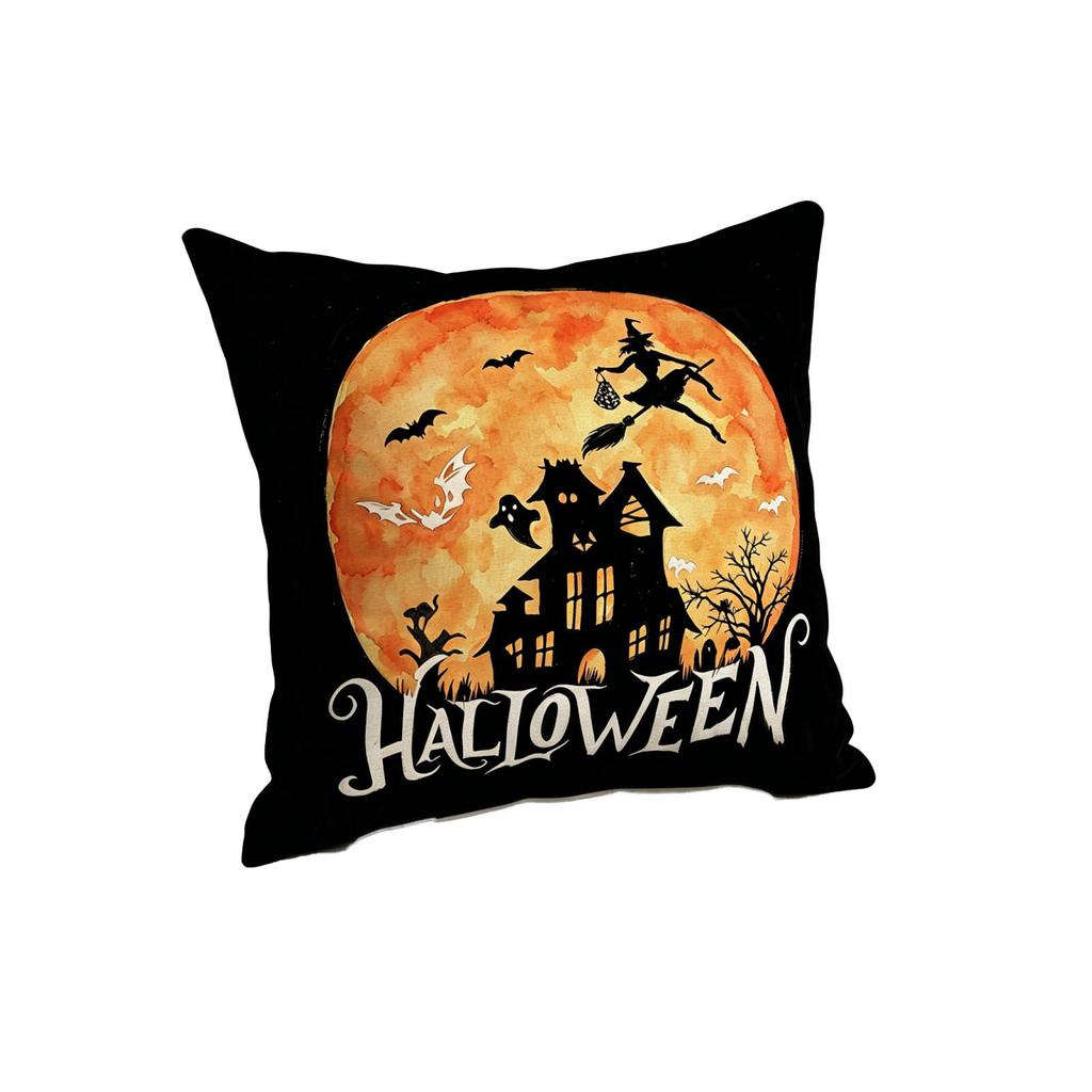 Halloween Linen Cover - 1 Decorative Sofa Cushion Cover, Easy and