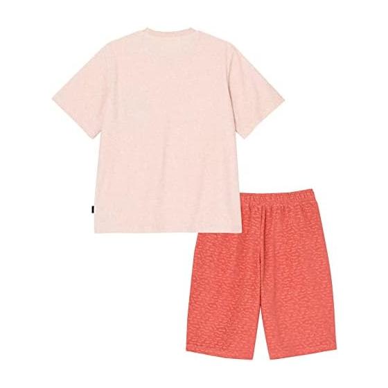 BROS by WACOAL MEN Room Wear Short Sleeves Above the Knee Length Cotton Blend (Body) Loose Silhouette Web Exclusive Top and Bottom Set Front Closed