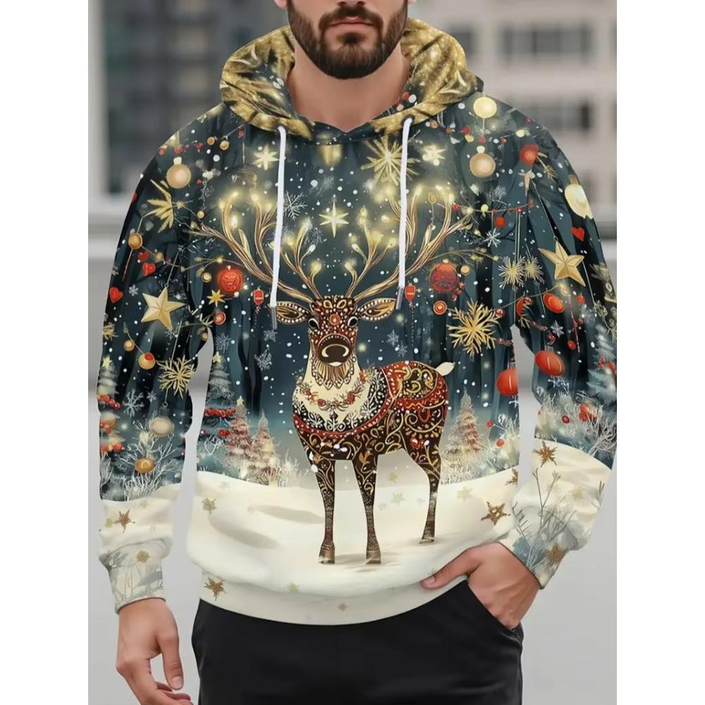 Simple Comfortable Men's Hooded Sweatshirt Casual Loose Hoodies Sweatshirts Men’s