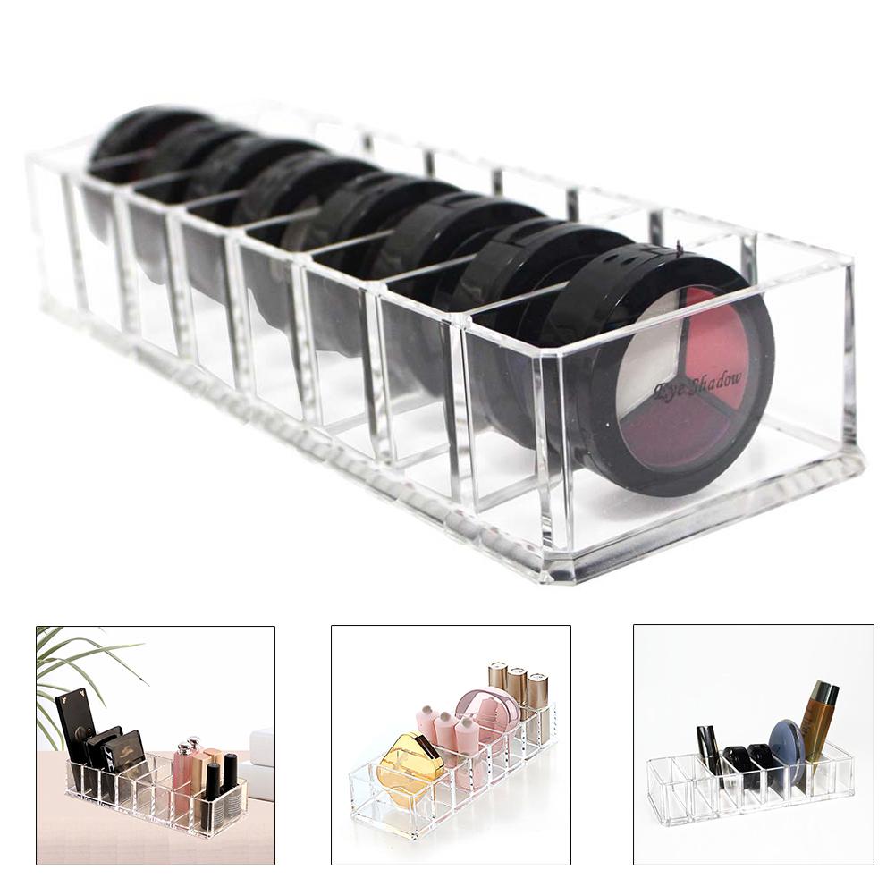 8 Slots Cosmetic Organizer Powder Storage Box Household Women Makeup Tool Case Cosmetic Storage