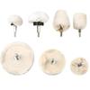 7Pcs/Set 6mm Shank Cotton Polishing Wheels Cloth Buffing Wheel Grinder For Drill Die Grinder Car Polishing Cloth Tools Accessory