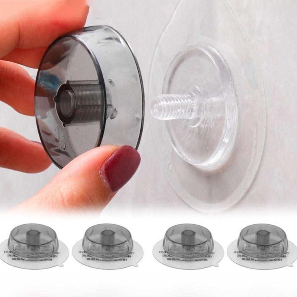 5PCS Transparent Suction Cup Adhesive Hooks Multifunctional Suction Cup Base Replacement Glass Tile Sucker Hanger Portable