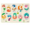 Baby Wooden Peg Puzzle Toy, Early Learning Hand Grasp Board, Cognition Number Animal Shape Fruit Educational Jigsaw Game
