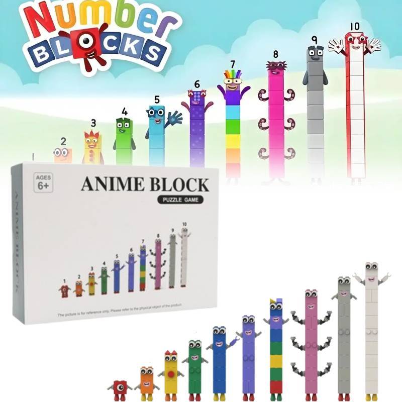 Numberblocks Blocks With Plastic Pieces For Diy Party Games And Kids Play