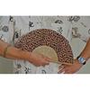Hand Fan Bamboo Leopard Printed Folding Fan Cotton For Party Wedding Gift with Fan Cover