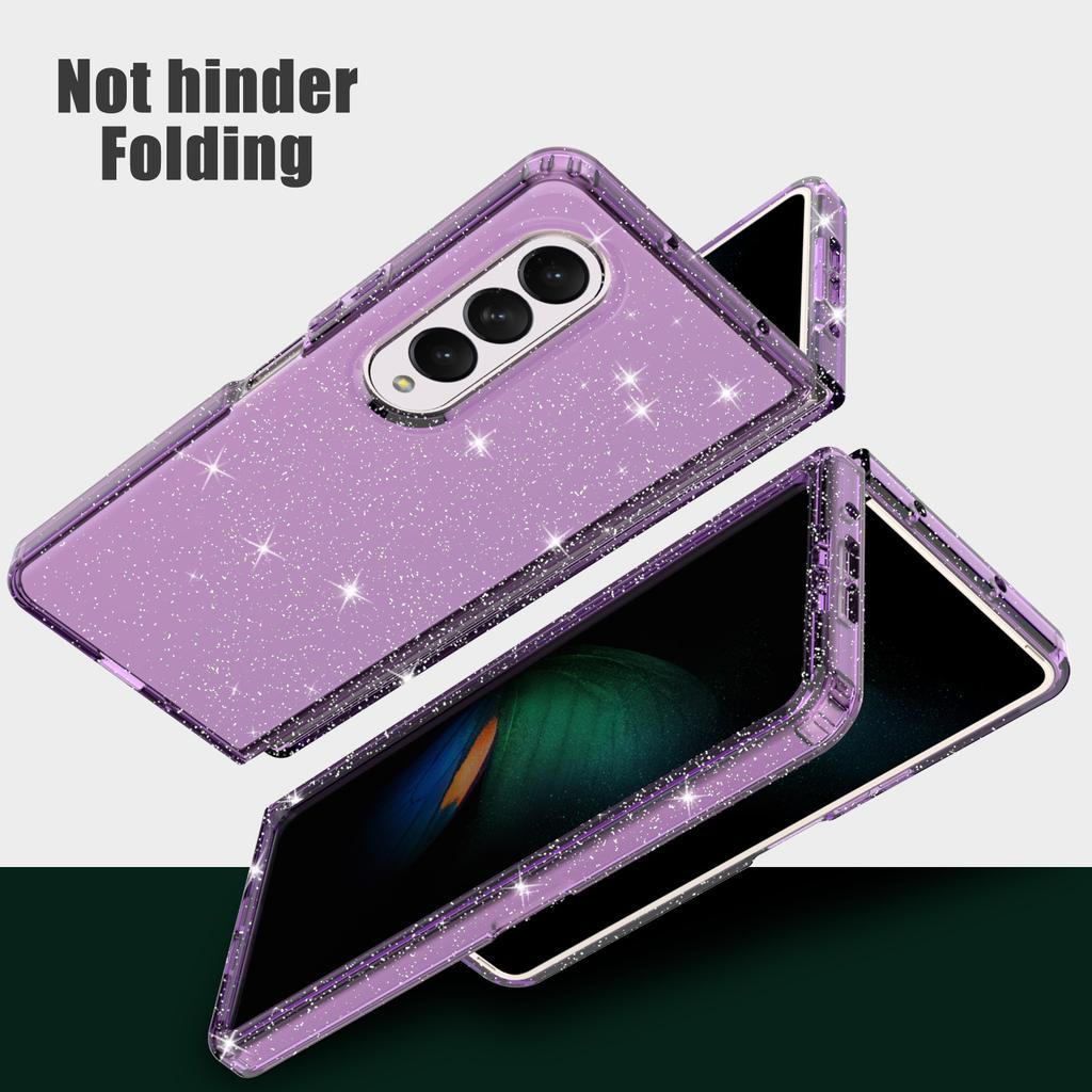 New Model Is Suitable for Samsung Z FOLD4 Mobile Phone Case Transparent Anti Fall Full Inclusive Folding TPU Mobile Phone Case Soft Case