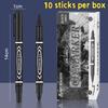 Tip Dual Permanent Marker Pens Waterproof Oil-Based Markers 0.5Mm Fine Tip  1-2Mm Bold Tip For Office School Cd Marking Blac
