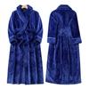 Casual Autumn and Winter New Couple Bathrobe Pajamas Trendy Men and Women Loose Thickened Long Flannel Long Pajamas