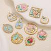 2 Pcs 304 Stainless Steel Charms Enamel Lotus Flowers Starfish Birds Sun Pendants For Diy Necklace Bracelet Jewelry Making