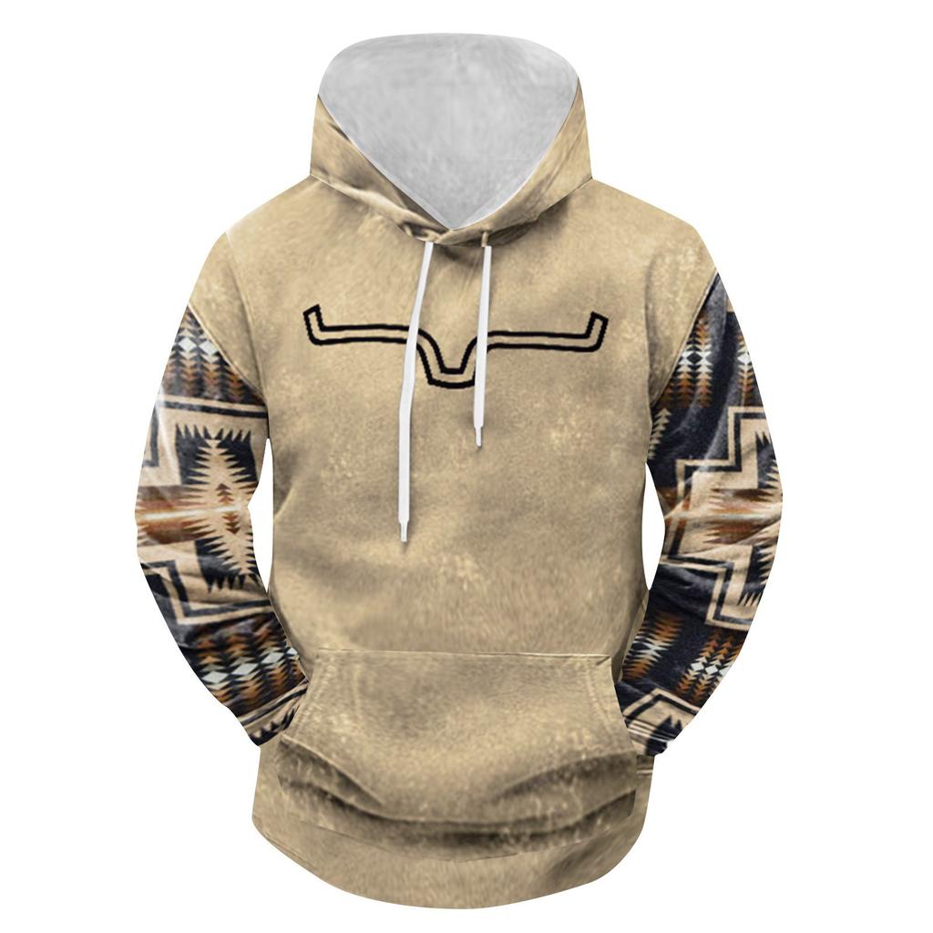 Fashion Print Loose Men's And Women's Long Sleeve Hooded Sweater