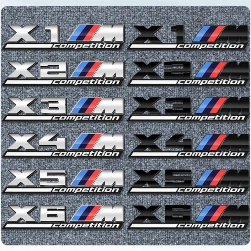 BBIO8 3D Metal Car Body Side Badge Body Rear Trunk Decor Sticker Modification Accessories For BMW M Competition X1 X2 X3 X4 X5 X6 E46