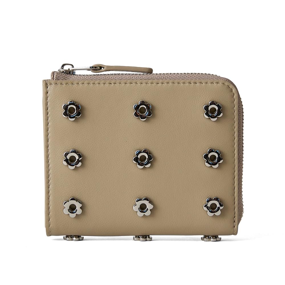 

HASHIBAMI Flower Eyelet Half Wallet Ha-2506-809 Beige