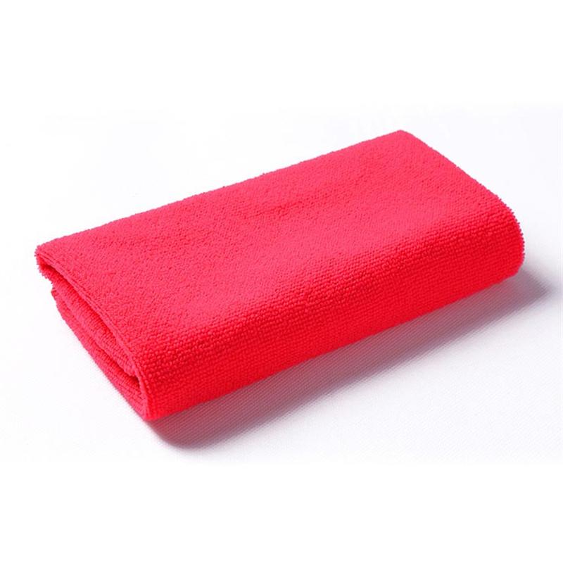 25*25cm Car Wash Towel Soft Microfiber Fiber Buffing Fleece Car Wash Towel Absorbent Dry Cleaning Kit