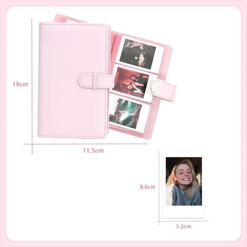 108 Pockets Photo Album Film Camera 3 Inch Photo Paper PU Leather Storage Case Stamp Collection for Film Camera Bag