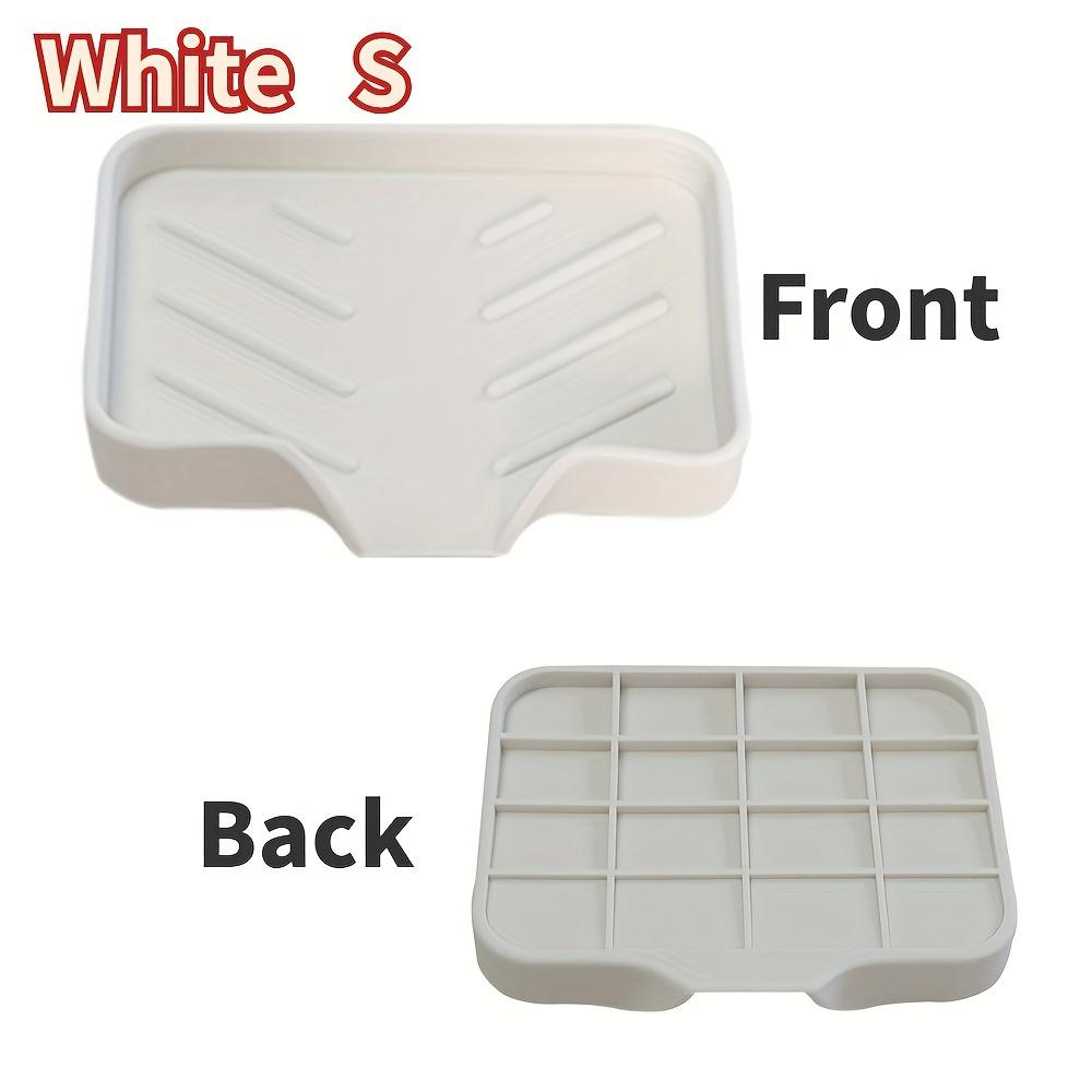 

Силиконовый поднос для раковины со сливом, держатель для хранения мыльной губки, столешница, скруббер для раковины, щетка для хранения мыла, кухонный органайзер