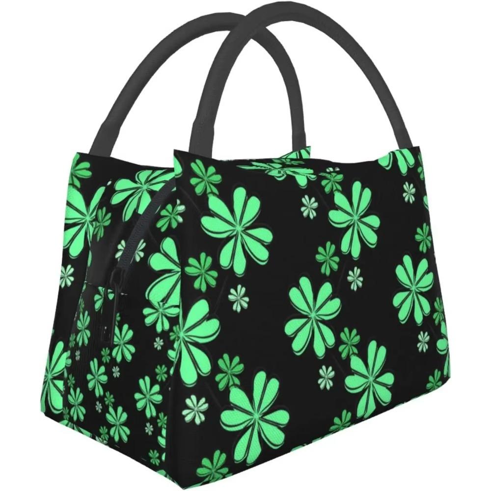St. St. Patrick's Day Grünes Kleeblatt Klee Lunchtasche Tragbar Wiederverwendbar Isolierte Lunchbox für Frauen Männer Arbeit Schule Picknick Reise