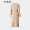 PORTS Women's Textured Wool Splice Dress