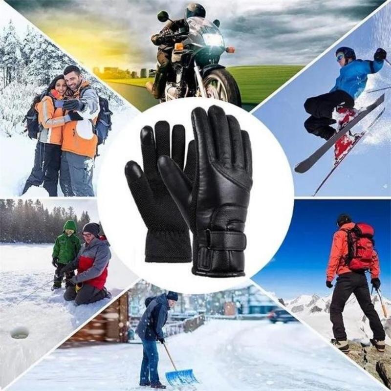 Heating Gloves Electric Heating Gloves Waterproof and Windproof Cycling Warm Gloves High Temperature 3-speed Temperature Control Warm Gloves