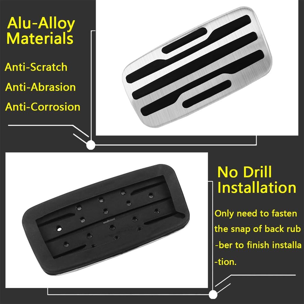 Car Brake and Gas Pedal Covers Compatible for Chevrolet Silverado 1500 2500 3500 -2025, Compatible for GMC Sierra Yukon Truck Accessories -2025, Anti