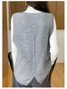 Women's Autumn Winter 100% Wool Knit Vest Sweater - Chic Sleeveless Layering Gilet