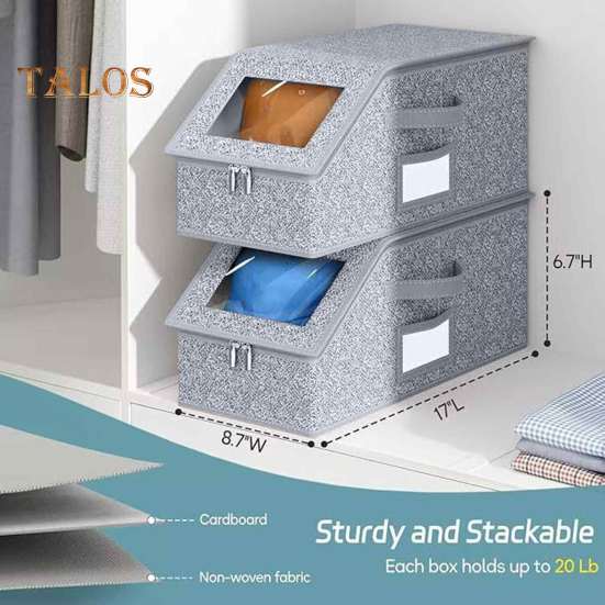 1/2Pcs Hat Storage Box Baseball Cap Organizer with Transparent Window Zipper Closure Dust-proof Stackable Hat Holder Box
