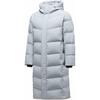 Sports Lifestyle Series Solid Color Zipper Hooded Comfortable Breathable Long Warm Down Jacket Men Outerwear Gray Silver 452440207-1