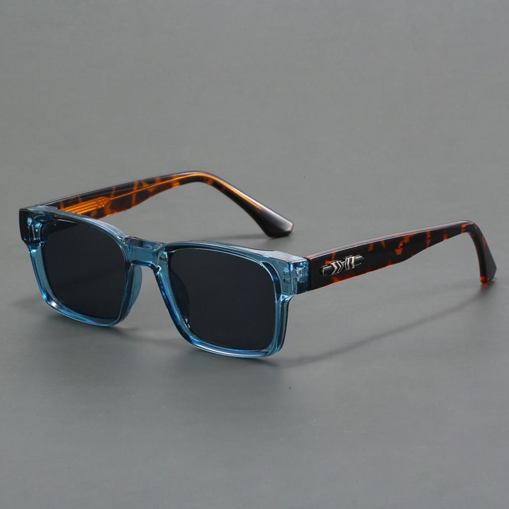 2 Pairs Of Unisex Square Light Blue Computer Goggles Anti Blue Light Blocking Glasses Retro Style