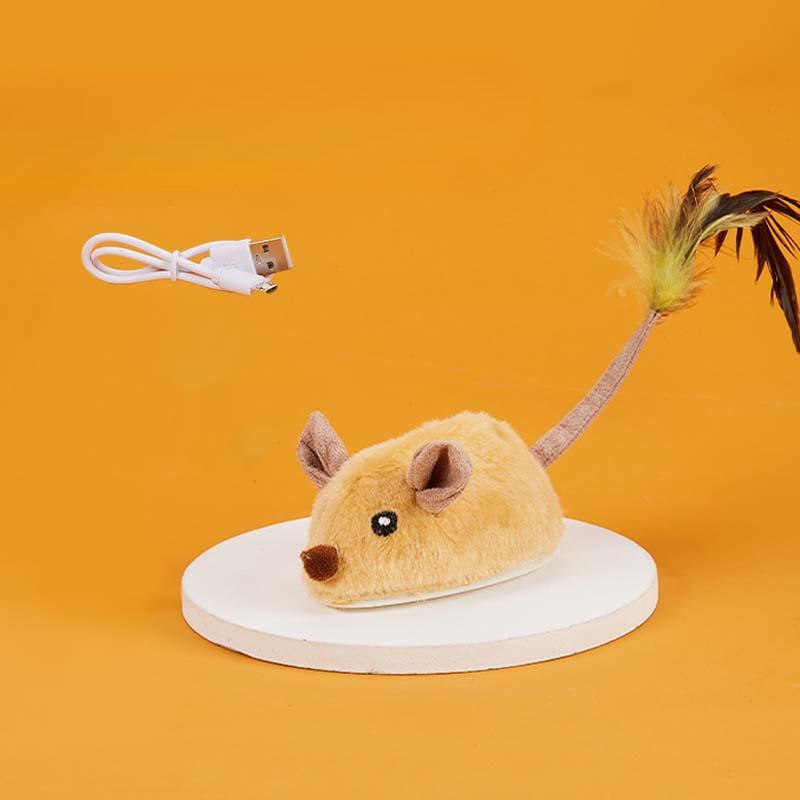 

A Cat Toy That Can Relieve Boredom and Have Fun with Intelligent Sensing Sound Remote Control and Simulation of Meowing and Teasing Cats Rechargeable model жовтий