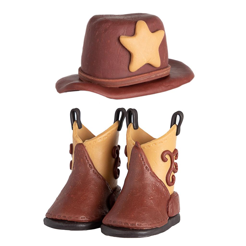 3 Stück Rosa Cowboy Kuchen Dekorationen Cowboyhut Stiefel Kuchenaufsätze Western Cowgirl Geburtstag für Western Themenparty Gastgeschenke Zubehör