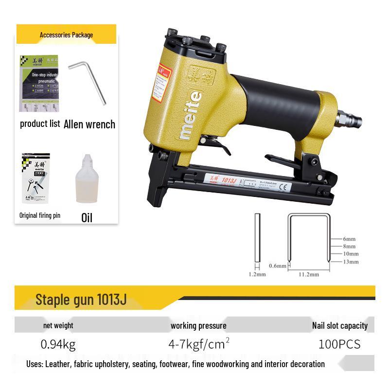Meite Pneumatic Automatic Brad Nailer for Woodworking and Home Decoration