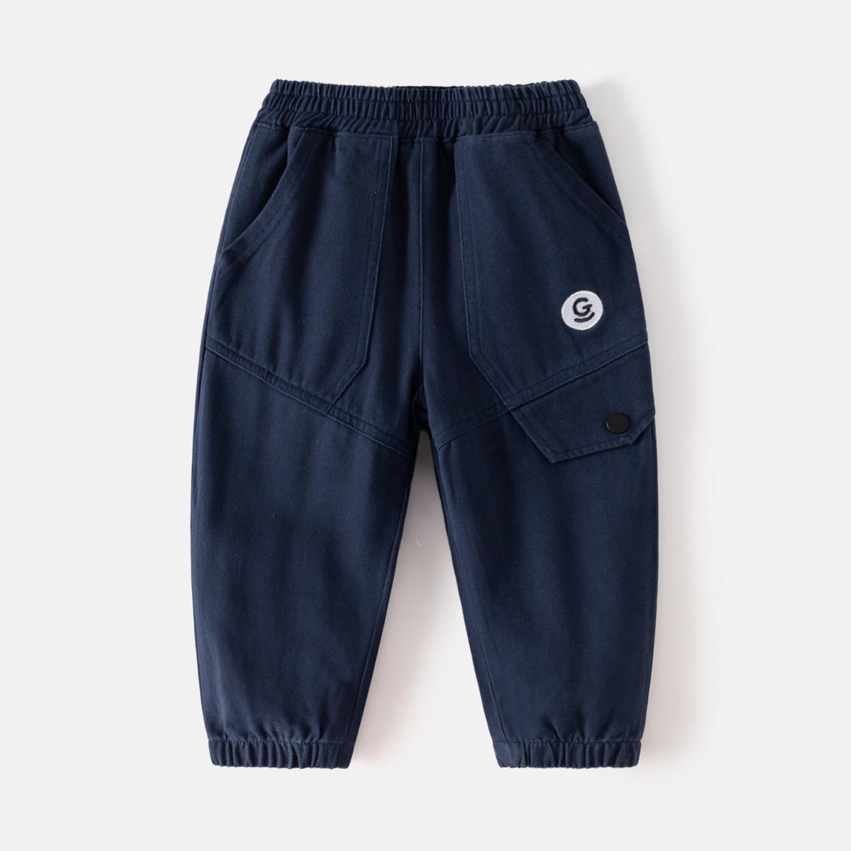 Spring new children s pants children s Korean version splicing casual pants boys spring and autumn fashion trousers 90cm