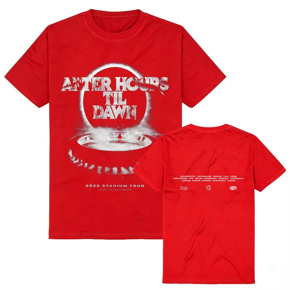 Summer Hot Sale The Weeknd After Hours Til Dawn 2026 Europe and UK Merch Stadium T-Shirt Unisex Print Crew Neck Lightweight Casual T Shirt
