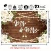 2D Bridal Shower Photo Booth Backdrop with String Lights and Floral Corners