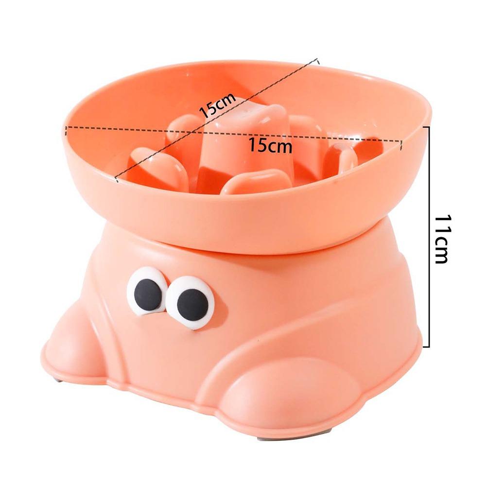 

Anti-vomiting Dog Slow Food Bowl Choke Prevention Dog Bowls Colorful Cat Food Bowl for Puppy Cat рожевий