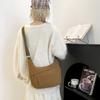 Large capacity forest simple crossbody bag women's solid color casual literary and versatile shoulder bag trendy fashion commuter tote bag