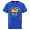 Santa Monica Summer Adventure Beach Estd 1983 Men T-Shirts Cotton Oversized Short Sleeve Loose T-Shirt Breathable Casual Tops