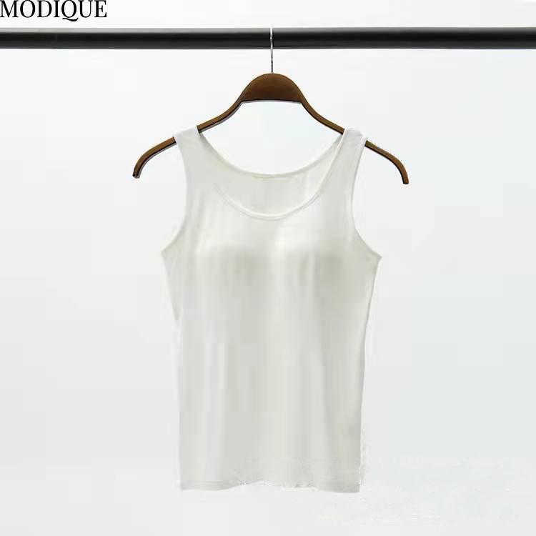 MODIQUE Maiou Casual de Damă cu Pad pentru Sân Fără Sârmă, Vestă cu Bretele, Cămașă de Bază, Mărimi Mari, Camișol, Lenjerie