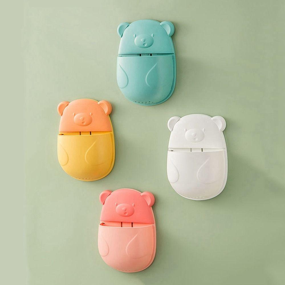 

Пластиковый держатель для зубных щеток в форме медведя, настенный ящик для хранения, держатель для карандашей и ручек для детей белый