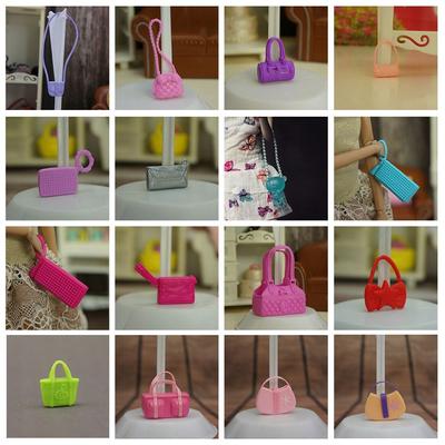 New Dollhouse Kids Toys Fashion Lady Plastic Bag Dolls Handbag 1/6 Doll Accessories Purse