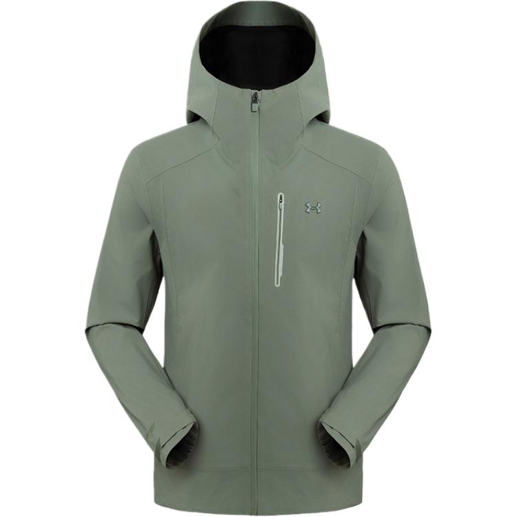 

Under Armour Fashionable Comfortable Versatile Hooded Jacket Men Outerwear Lead-Gray-Green 15117202-0110 XL