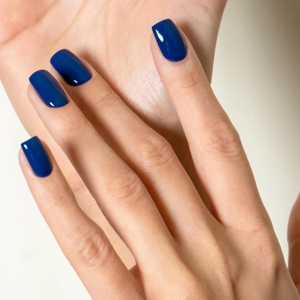 Damskie Proste Średnie i Długie Jednokolorowe Naklejki do Noszenia Nail Art